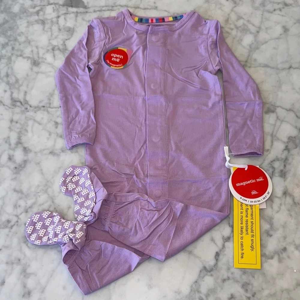 NWT MAGNETIC ME MODAL PURPLE FOOTIE 9/12M